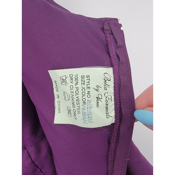 Bella Formals by Venus Gown Size 14 Purple - Picture 5 of 8